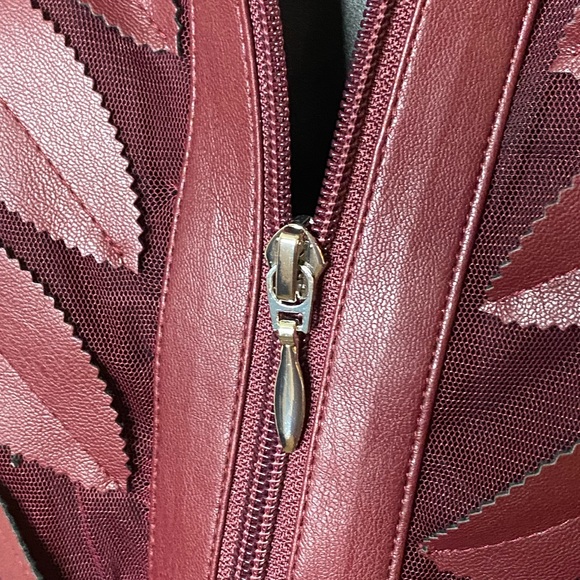 Stylish sheer, burgundy jacket - Picture 2 of 6